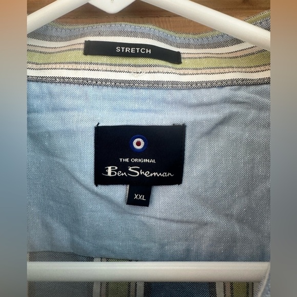 Ben Sherman Striped Oxford Shirt Short Sleeves XXL NWT - Picture 9 of 13